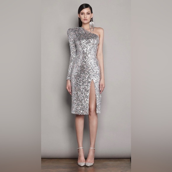 Bronx And Banco Galaxy Metallic Midi Dress - Picture 6 of 16